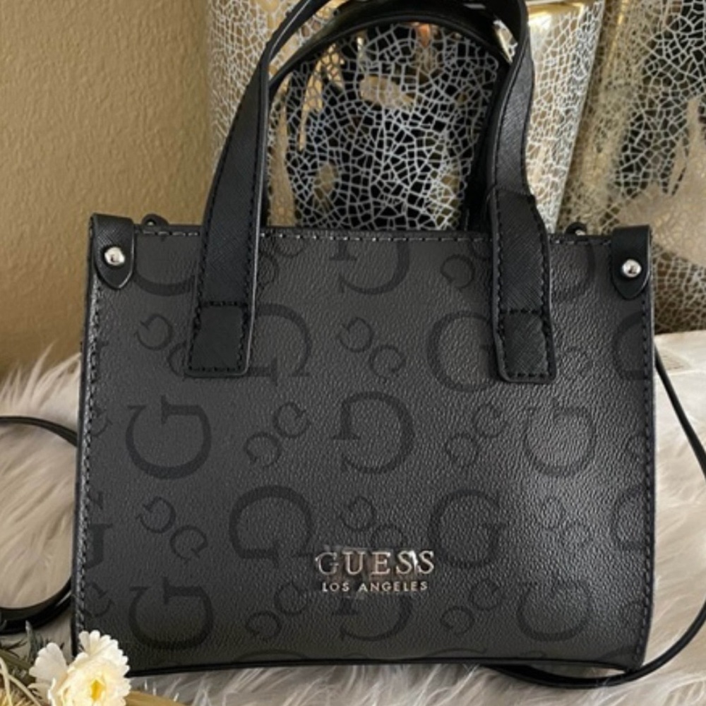 GUESS • Oak Park Mini Crossbody Tote Logo Traveler Bag - Picture 9 of 11